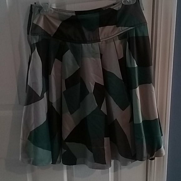 Grey and teal skirt with pockets - Picture 1 of 2